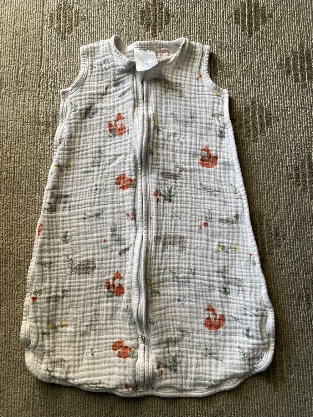 Aden + Anais forest animal sleepsack - Sz small, 0-6 months